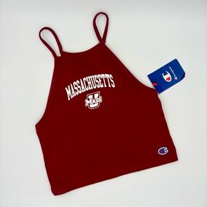 NWT Champion UMass Massachusetts Cropped Tank Top Crop Top Size Small Collegiate